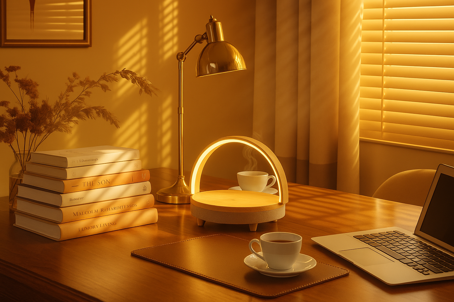 Qi2 wireless charger on a warm modern desk setup – hero image for Qi2 wireless charging article