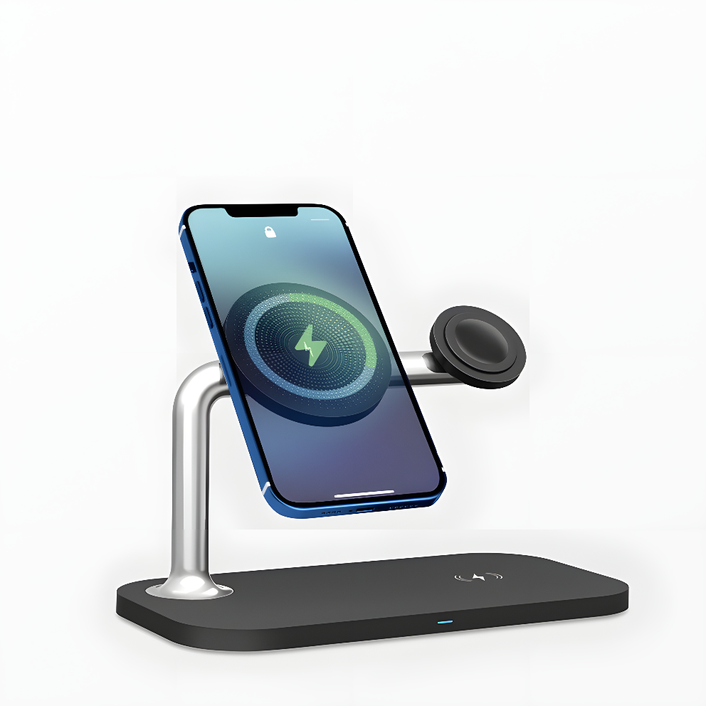 PowerNest™ Magnetic 3-in-1 Wireless Dock – iPhone, Watch & AirPods