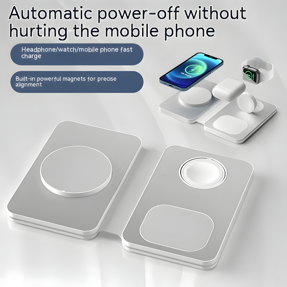 ChargeMate FoldX – Aluminum 3 in 1 Wireless Dock