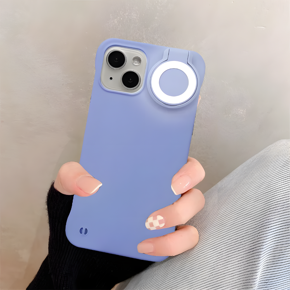 GlowCase Pro – LED Fill Light Shockproof iPhone Cover (Selfie Ready & Full Protection)