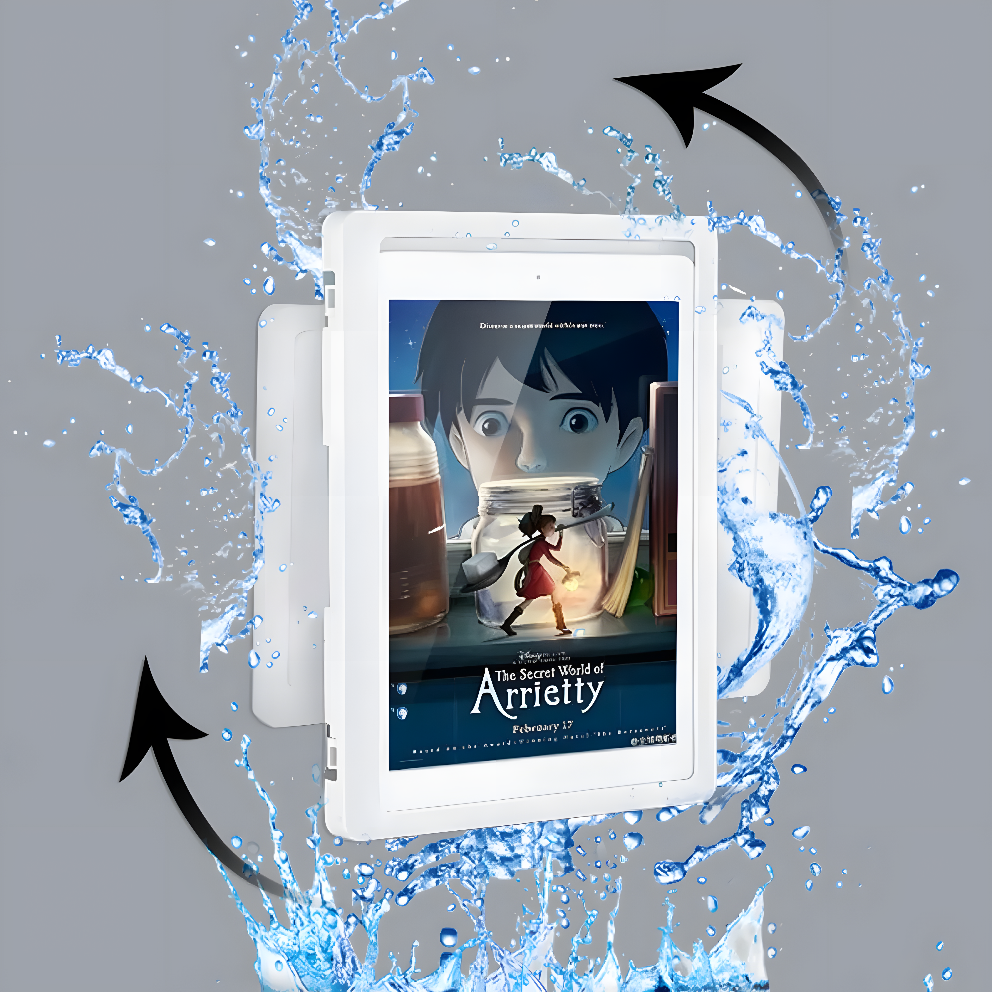 WetZone™ Touch Screen Case(Tagline) : Bathroom & Kitchen Safe | Universal Fit | Crystal Clear Touch
