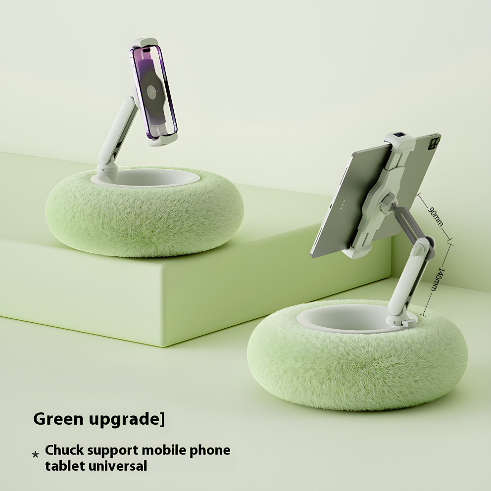 Cozy Donut Rotating Phone & Tablet Stand – Soft Cushion Base, 360° Adjustable Holder