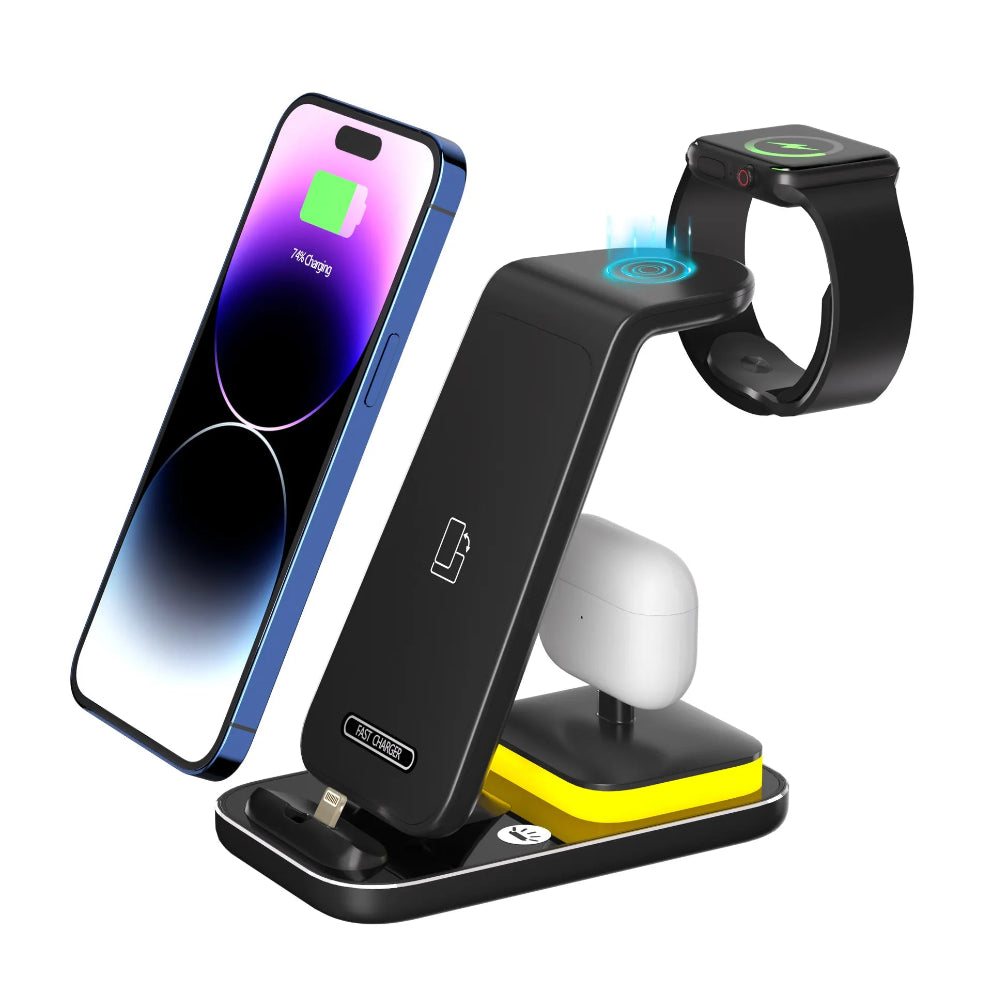 PowerNest TrioCharge 15W – 3 in 1 Wireless Station