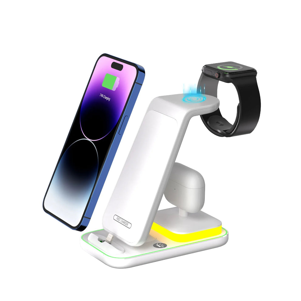 PowerNest TrioCharge 15W – 3 in 1 Wireless Station
