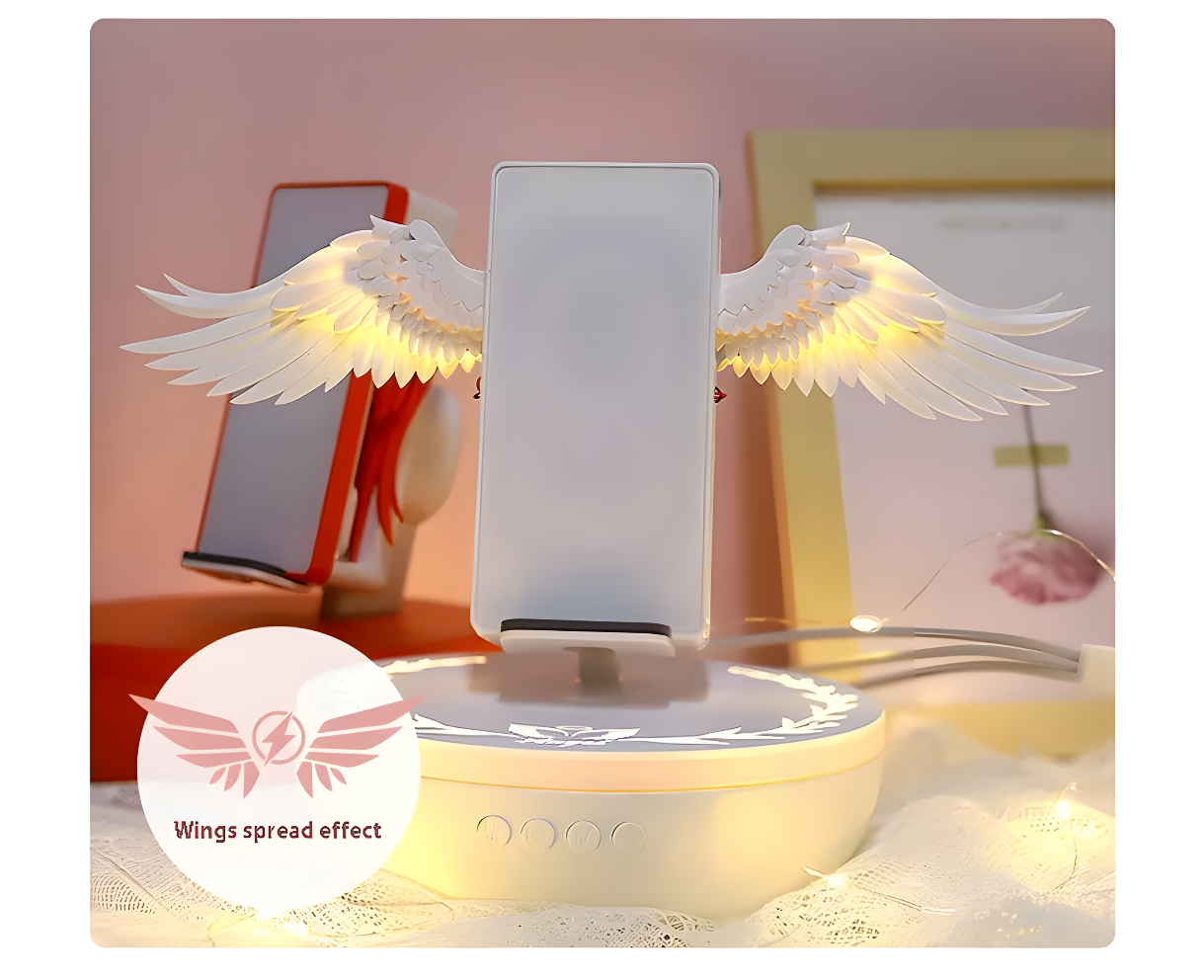 Phoenix Wings Wireless Charger & Speaker
