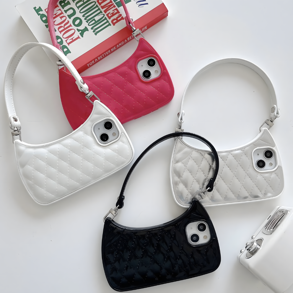 Luxury Quilted Bag Phone Case with Strap – Trendy & Functional