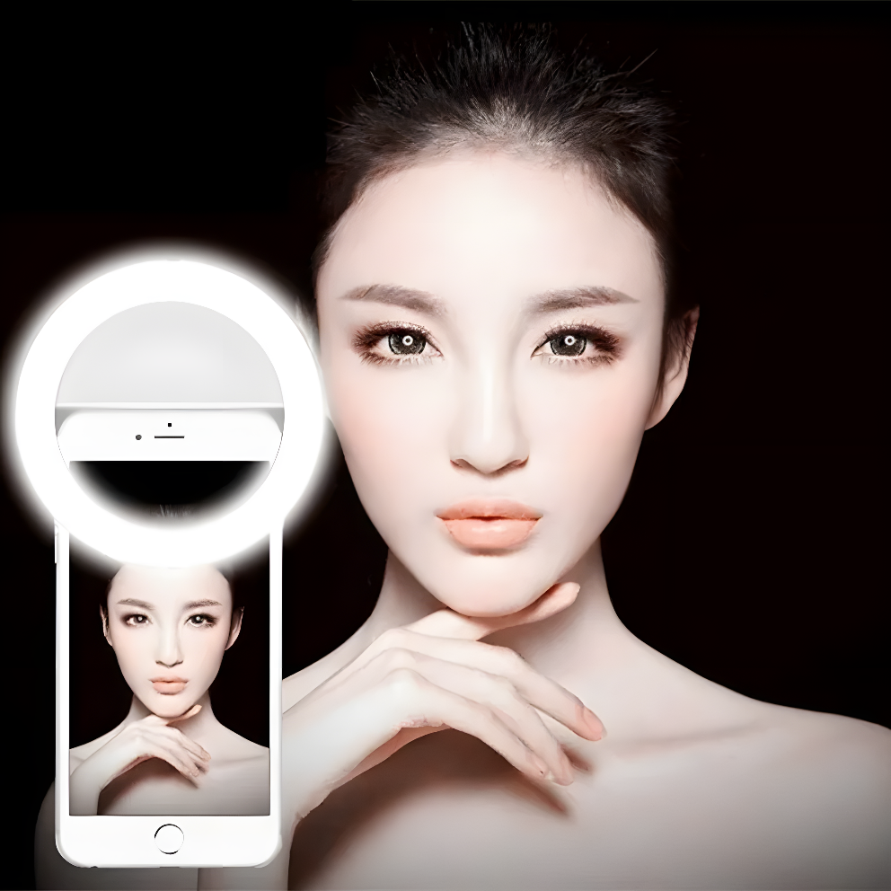 BeautyGlow Clip-On Ring Light for Phones