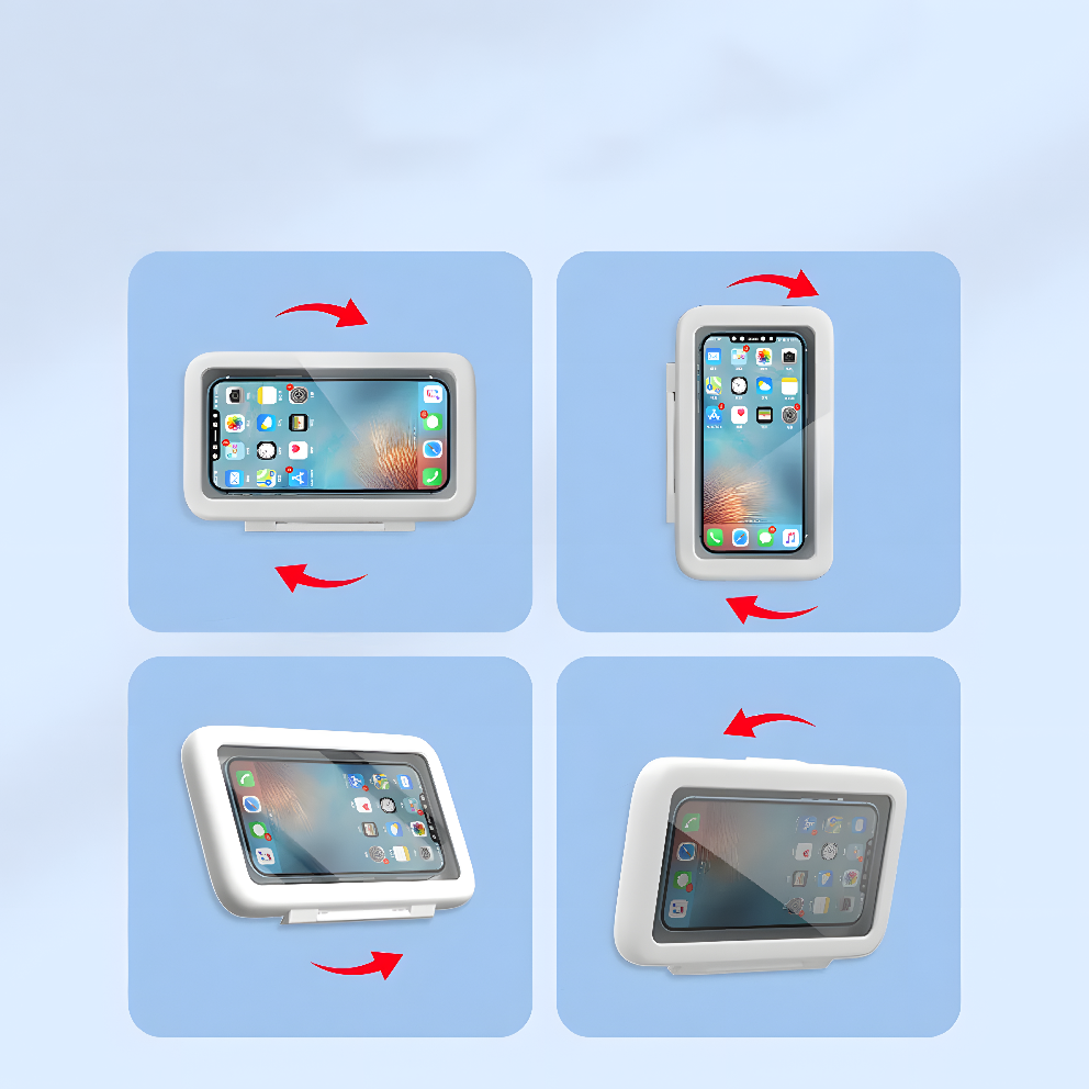 WetZone™ Touch Screen Case(Tagline) : Bathroom & Kitchen Safe | Universal Fit | Crystal Clear Touch