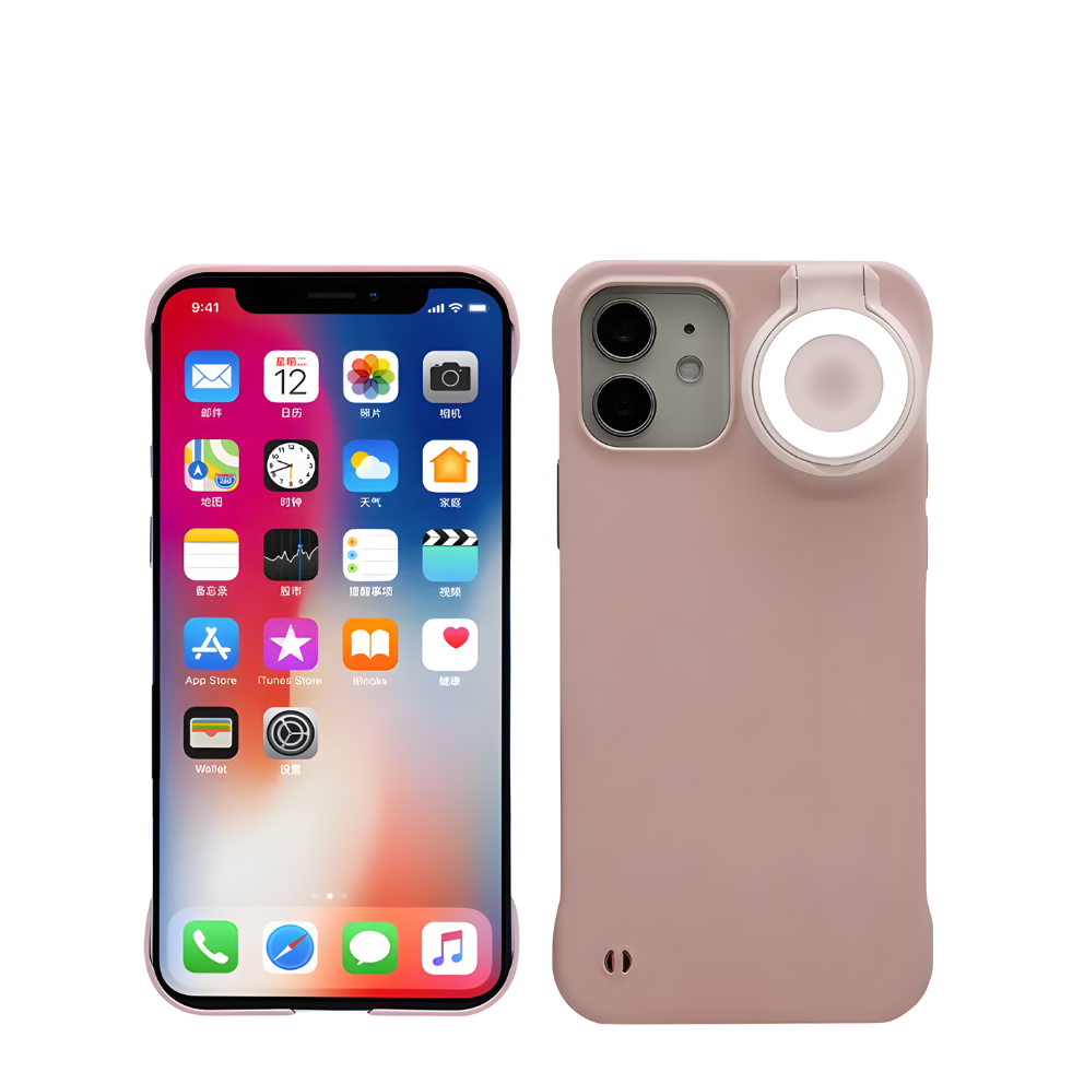 GlowCase Pro – LED Fill Light Shockproof iPhone Cover (Selfie Ready & Full Protection)