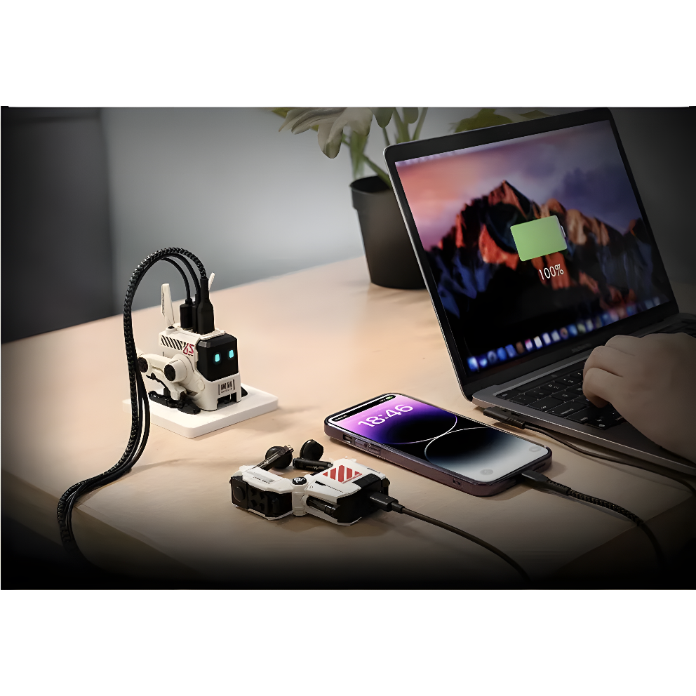 NitroDog 65W Fast Charger – Futuristic Robot Style Power