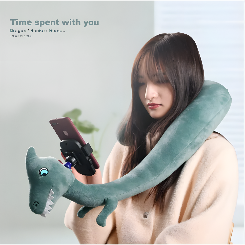 ComfyPet Pillow Stand 2 in 1 - U-Shaped Neck Pillow & Phone Holder