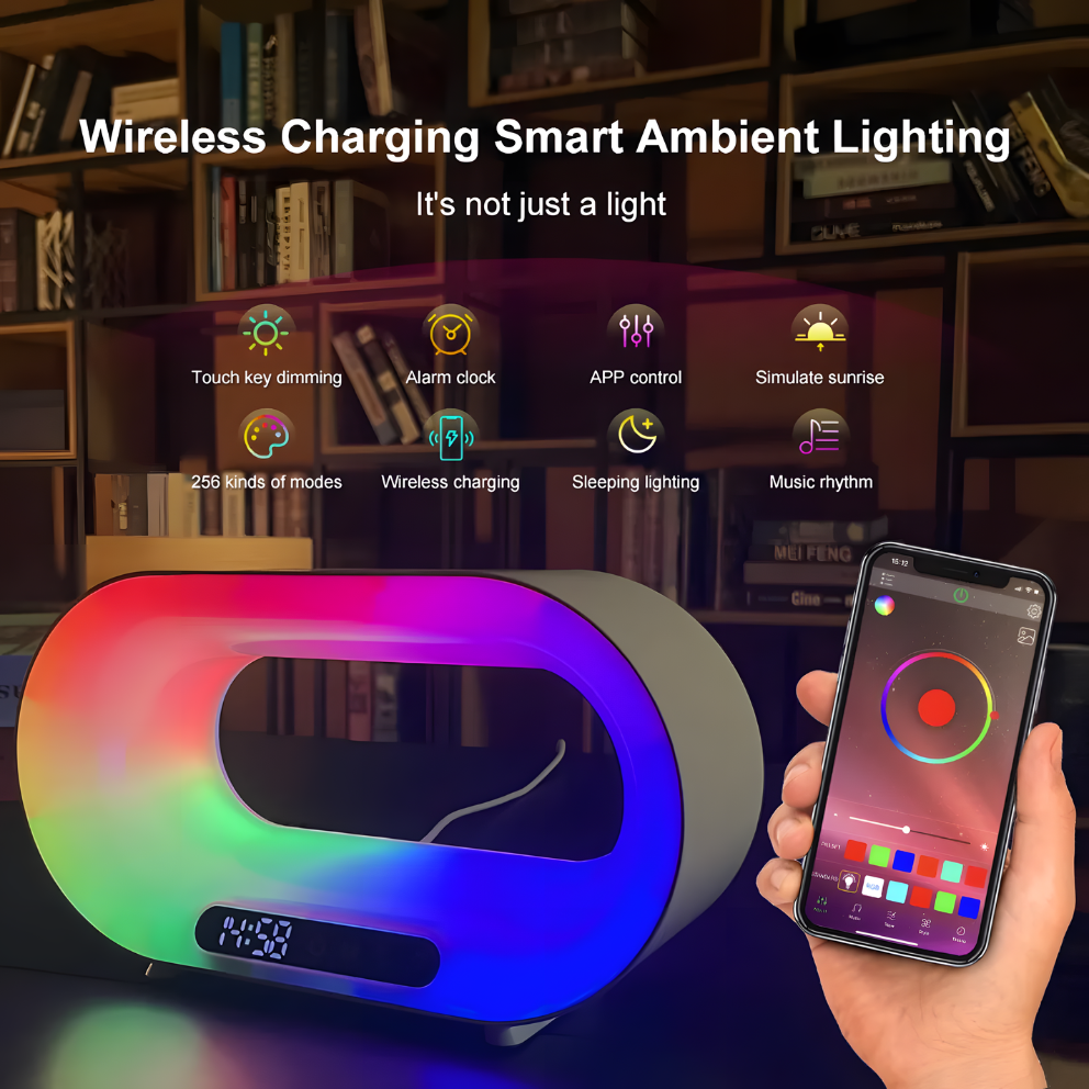 AuraCharge – RGB Desk Lamp & Wireless Charger