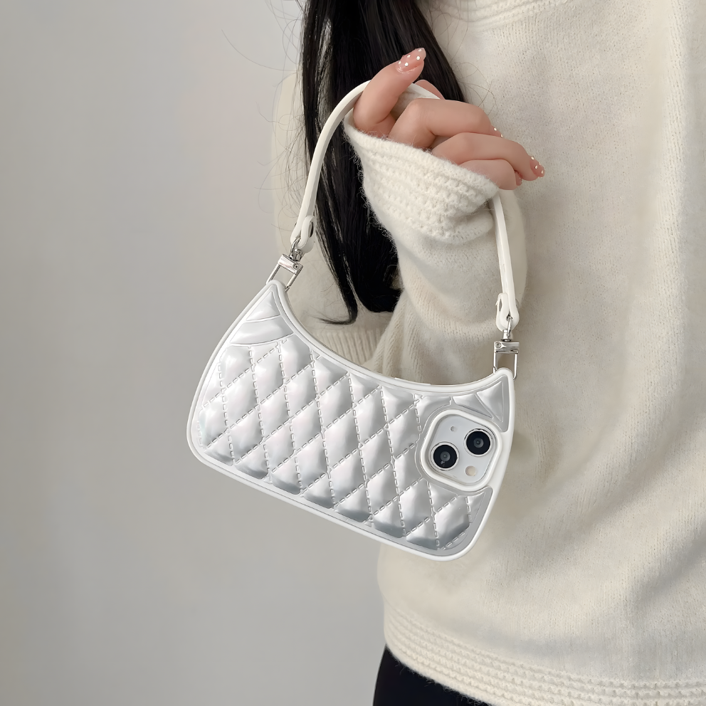Luxury Quilted Bag Phone Case with Strap – Trendy & Functional