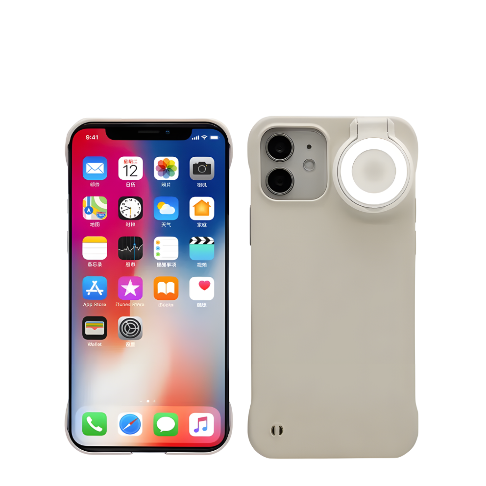 GlowCase Pro – LED Fill Light Shockproof iPhone Cover (Selfie Ready & Full Protection)