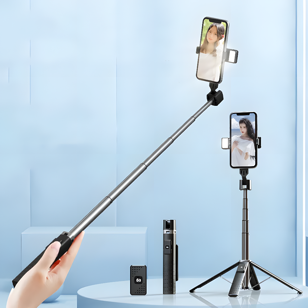 PowerNest GlowStick™ - Bluetooth Selfie Tripod with Dual LED Fill Lights