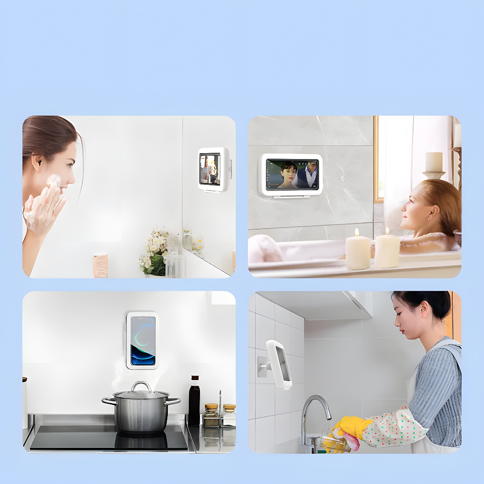 WetZone™ Touch Screen Case(Tagline) : Bathroom & Kitchen Safe | Universal Fit | Crystal Clear Touch