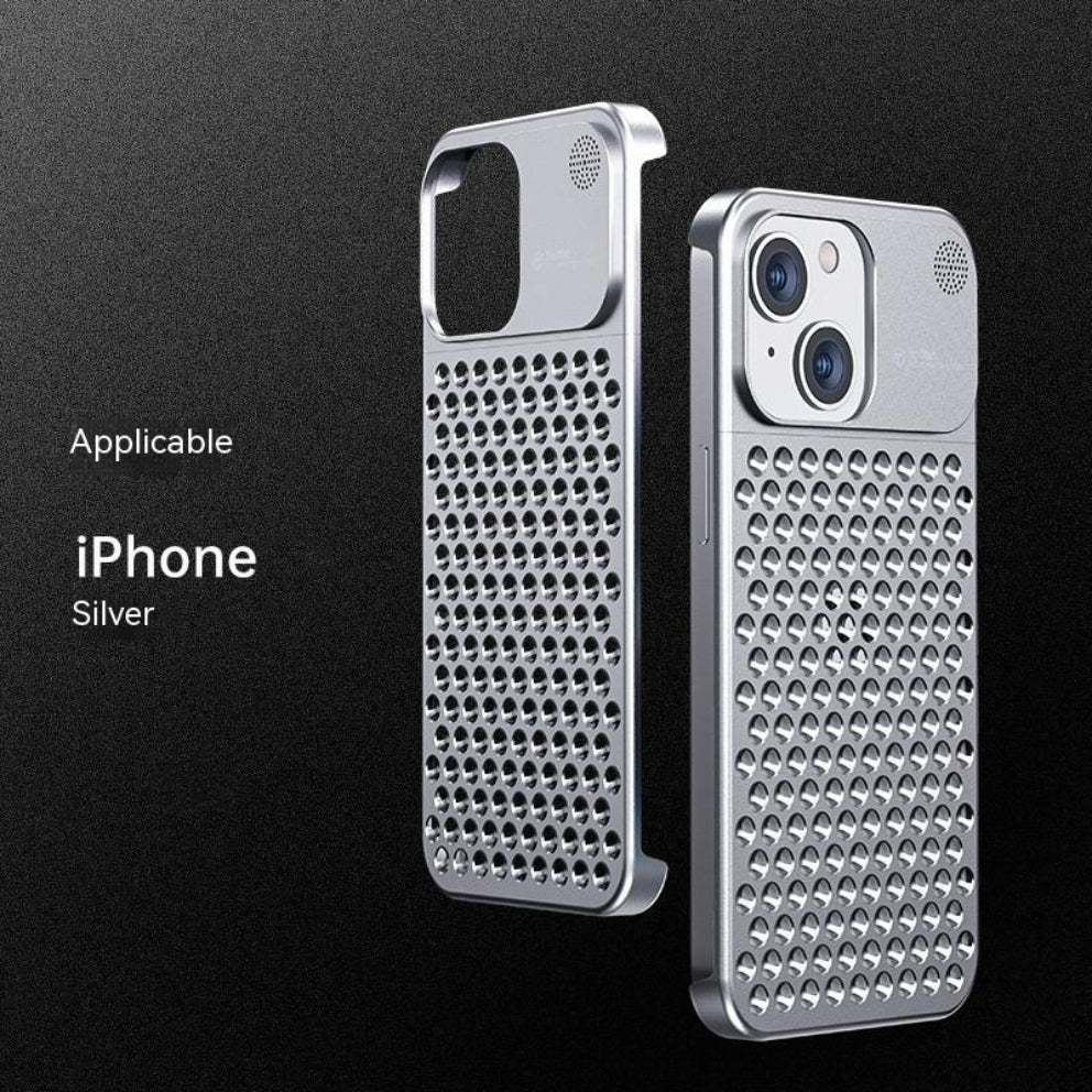 AeroGuard™ AromaShield Aluminum Case – Shockproof Cooling Cover with Built-in Aromatherapy for iPhone