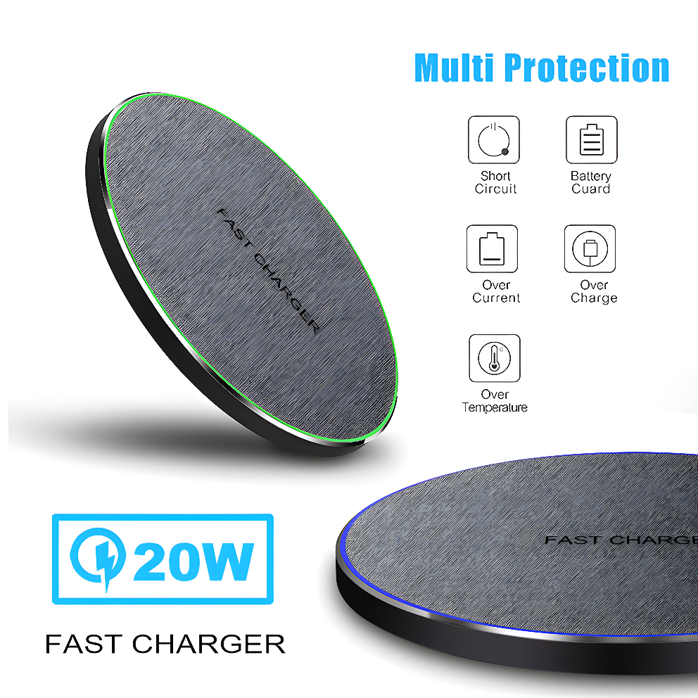 LuxeCharge 20W Fabric Edition – Ultra Fast Wireless Pad
