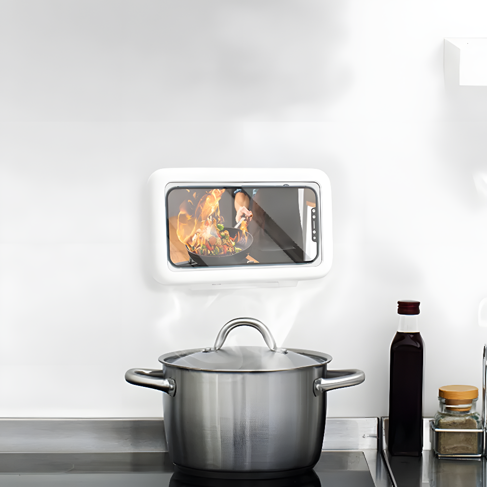 WetZone™ Touch Screen Case(Tagline) : Bathroom & Kitchen Safe | Universal Fit | Crystal Clear Touch