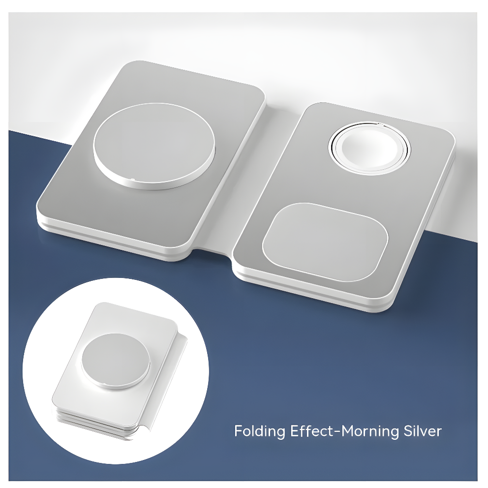 ChargeMate FoldX – Aluminum 3 in 1 Wireless Dock