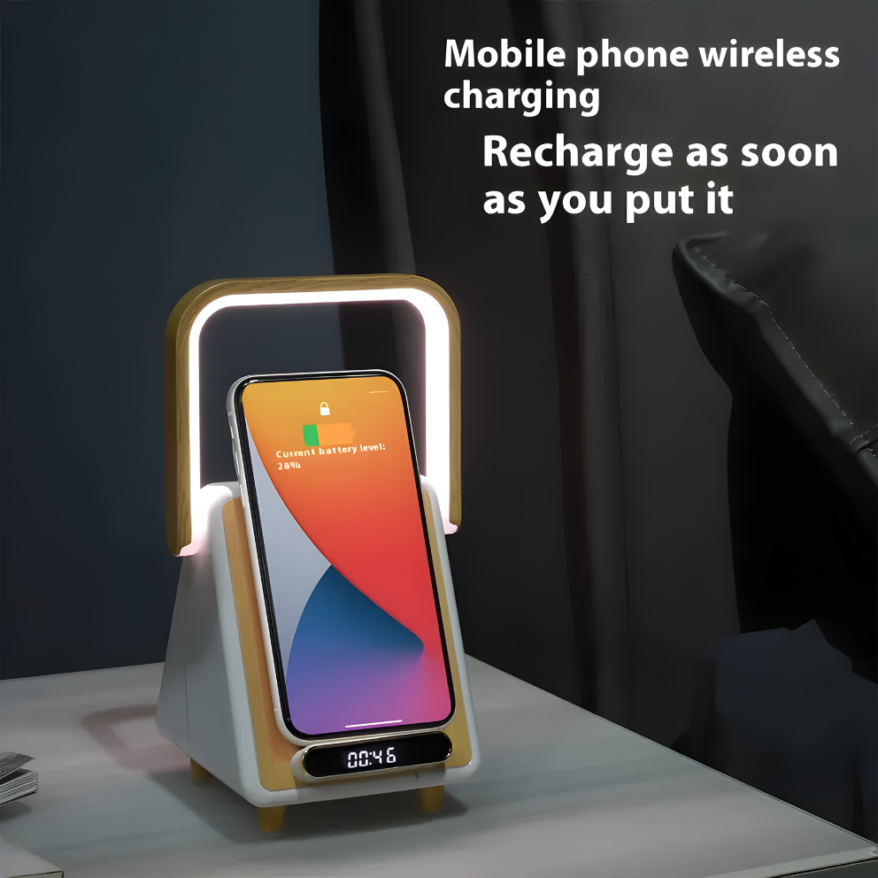 GlowCharge Harmony – 3 in 1 Wireless Charger, Speaker & Night Lamp