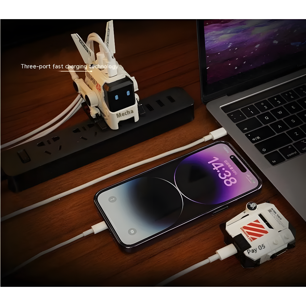 NitroDog 65W Fast Charger – Futuristic Robot Style Power