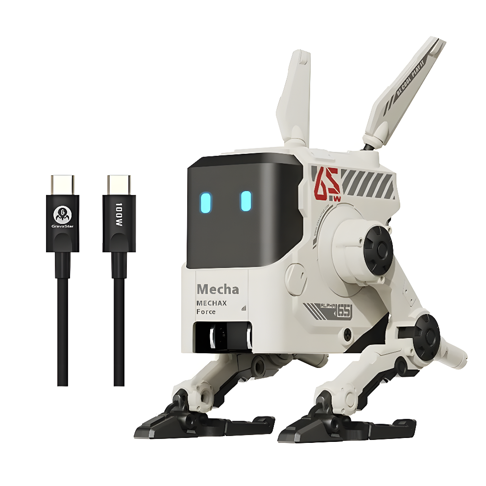 NitroDog 65W Fast Charger – Futuristic Robot Style Power