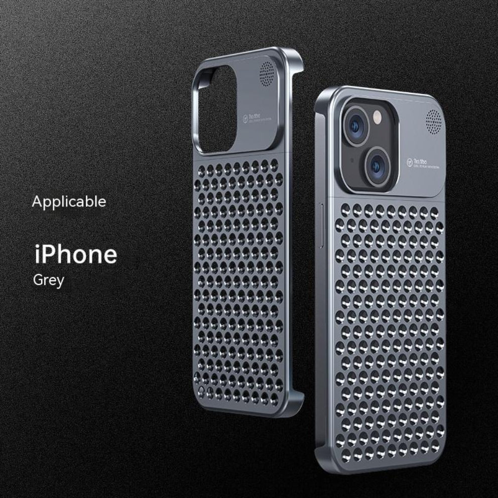 AeroGuard™ AromaShield Aluminum Case – Shockproof Cooling Cover with Built-in Aromatherapy for iPhone