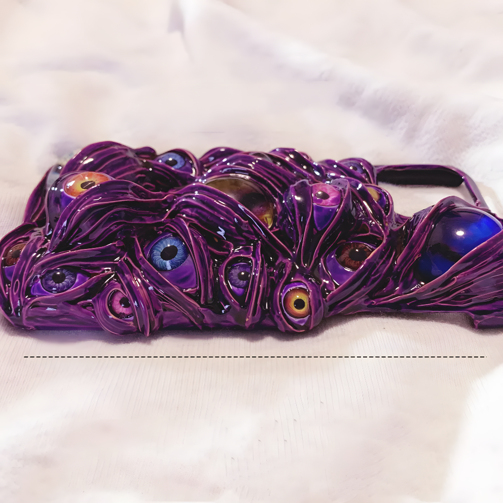 All-Seeing Eyes Phone Case – Unique Horror Art Design
