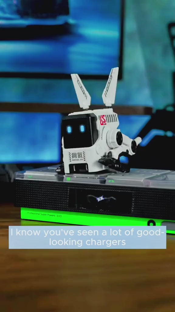 NitroDog 65W Fast Charger – Futuristic Robot Style Power